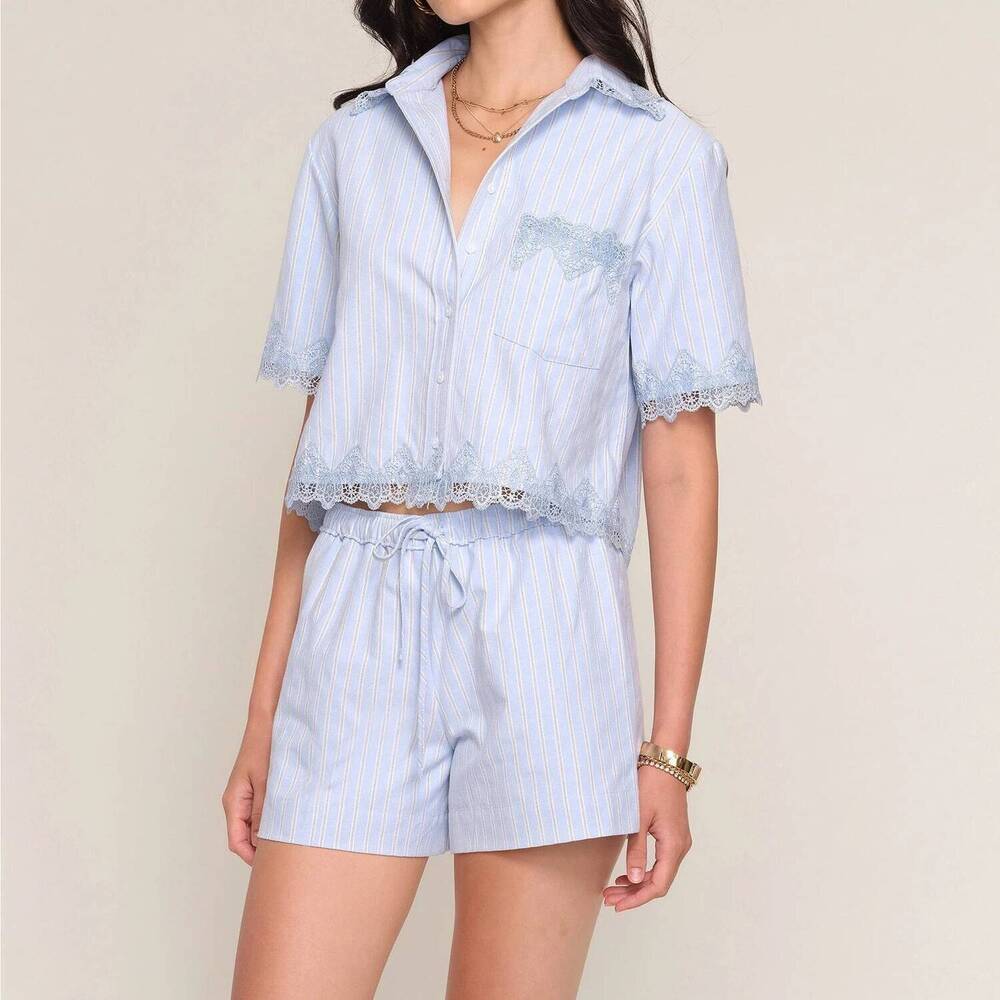 NEW HEARTLOOM mayer two piece short set in sky blue